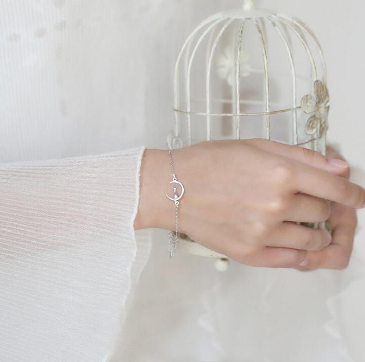 Cat On Moom Bracelt Necklace Jewelry